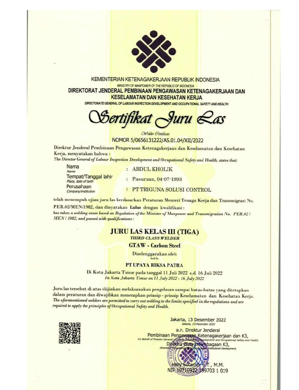 Welder - Abdul Kholik